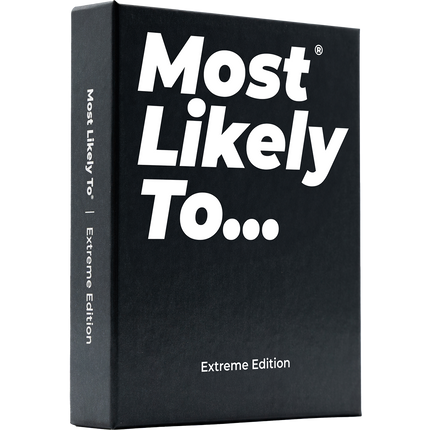 Most Likely To® Extreme Edition – Party-Kartenspiel mit 220 Fragen – Deutsches & Englisches Partyspiel