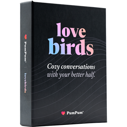 PumPum® Lovebirds – Relatiespel voor Koppels met 110 intieme vragen – Nederlands & Engels vragenspel